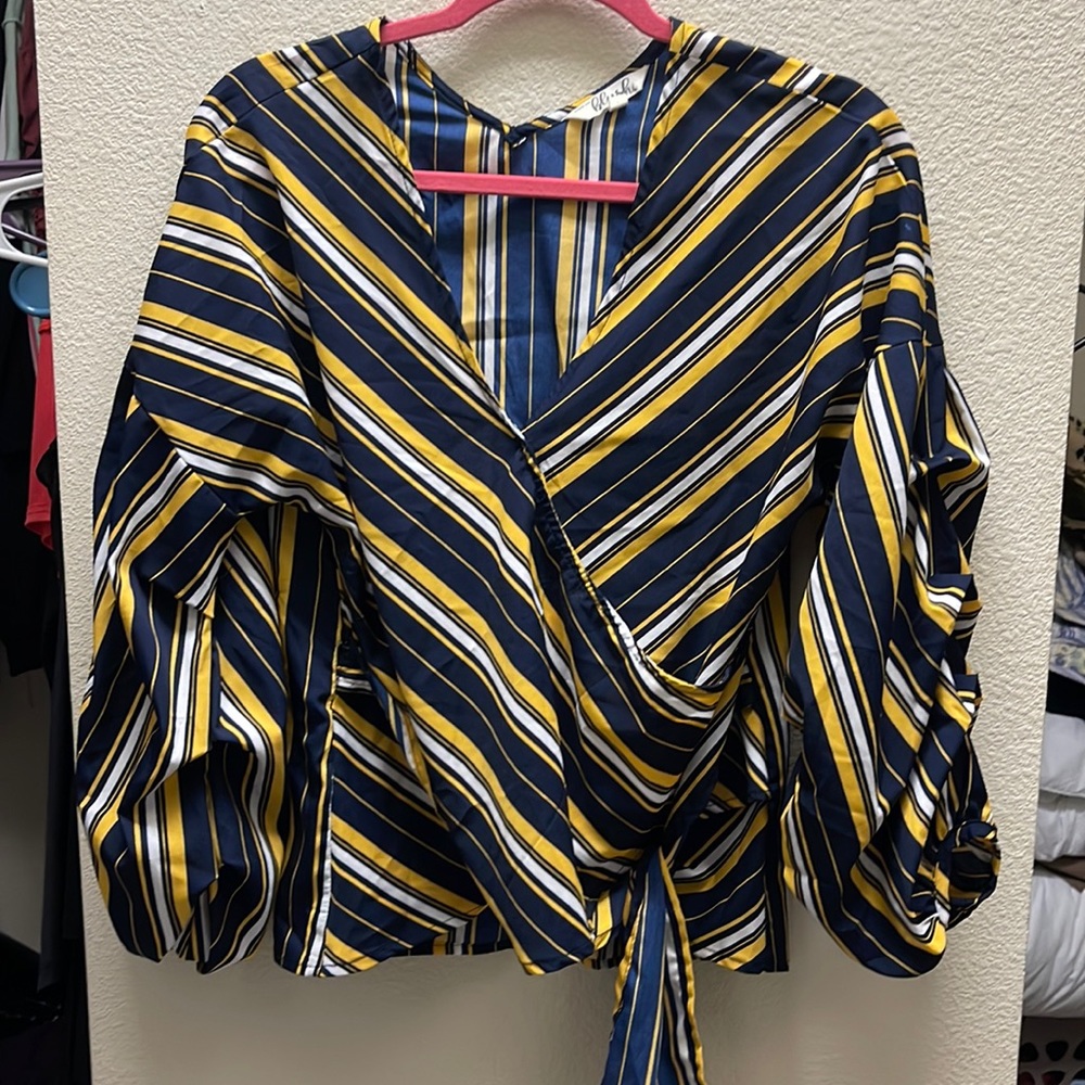 Yellow And Dark blue with White
